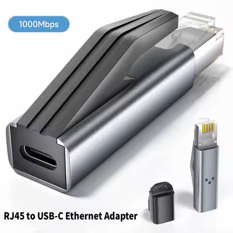 RJ45 Ethernet to USB-C Adapter Portable Gigabit RJ45 to Type-C Network LAN Hub Ethernet Adapter for 