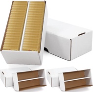 Yexiya 2 Pack 1600 Count Trading/Gaming Card Storage 2 Row Cardboard Storage Boxes for Gaming Cards