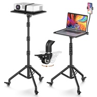 Projector Stand Tripod with Wheels, Laptop Tripod Stand Rolling, Projector Stand Adjustable Height 3