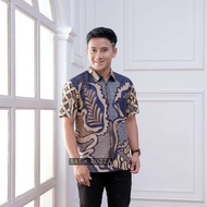 Kemeja Batik Pria Lengan Pendek Hem Pekalongan Baju Laki laki Dewasa Ruzza