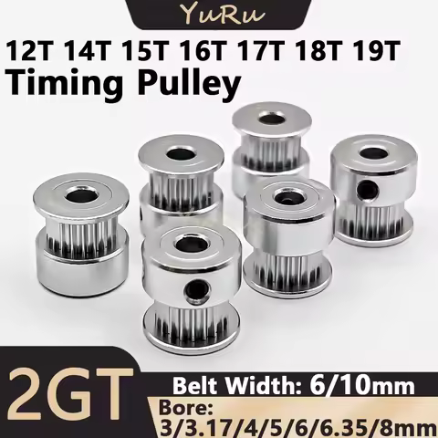 2GT 2M 12T 14T 15T 16T 17T 18T 19T 20Teeth Timing Pulley Bore 3/3.17/4/5/6/6.35/8mm Belt Width 6/10m