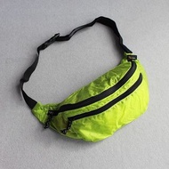 日本 Fieldcore 熒光黃色 CORDURA 防潑水牛津布 可摺疊 斜咩 腰包