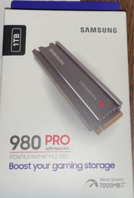 Samsung 980 Pro 散熱器版 PcIe 4.0 NVMe M.2 SSD 1TB