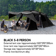 JDEX VIDALIDO SanStay Family Tunnel Tent 3 to 4 person Camping Tent 1 Bedroom 2 Living Rooms