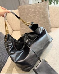 🎉YSL Saint Laurent cassandre做舊鏈條牛皮流浪包單肩包 女款 黑色