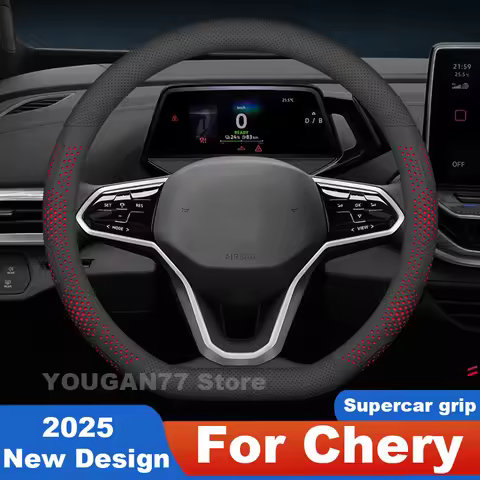 For Chery tiggo 8 pro 2025 Steering Wheel Cover Leather Fit Chery tiggo 7 pro 2025 Omoda 5 Jaecoo J7