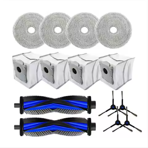 14 PCS Main Side Brush Hepa Filter Mop Cloth Replacement for Ecovacs Deebot Mini Vacuum Cleaner Part