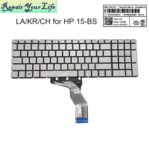 Latin Korean Chinese laptop PC Keyboard backlight for HP pavlova 15-BS 15-BP 15-BW 15T-BS 17-BS 250 