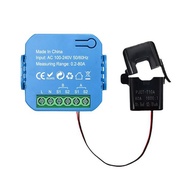 Tuya WIFI Smart Energy Meter Bidirectional with Transformer Clamp App Monitor Power 80A Support Alar