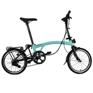 3SIXTY Folding Bike 16 inch 6Speed S-Bar S6 Turquoise ultra light Folding Kids Bike Lightweight Alum