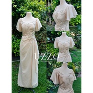 HABLON II Ninang Mother Principal Sponsor Gown Dress Formal Wedding Special Events Regular plus Size