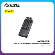 AWEI P131K MULTIPLE OUTPUT 4 CABLE 20000MAH POWERBANK 2.1A