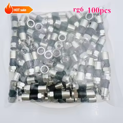 75-5 F Type Compression Connector for Signal Amplifier CATV RG6 RG59 Black Coaxial Cable F Type TV C