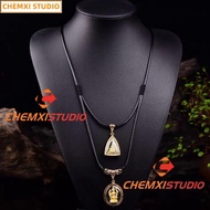 Amulet Lanyard Wax Rope Leather Chain Double Hanging Three Four Adjustable Disposable Necklace Penda