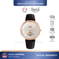 ARBUTUS AR919RWF Skeleton Leather Strap Automatic Men watch