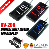 6V-20V HUD Digital Voltage Meter Led Display Voltmeter Volt Meter for Car Motorcycle Battery Voltage