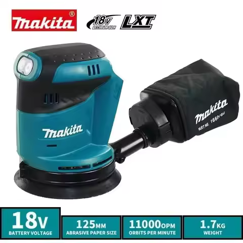 Makita DBO180Z 18V Lithium Ion Brushless Rechargeable Disc Random Orbital Sander Woodworking Sanding