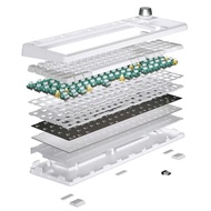 Lychee gaming G66/G66pro g80 pcb g96 pcb mechanical keyboard white transparent Replacement Frame RGB