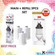 3M Premium & Standard Shower Filter + Refill 3pcs Set / Clean and Safe Shower Water
