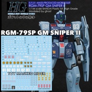 GHOST HGUC DECAL RGM-79SP GM SNIPER II Blacklight Glow MO