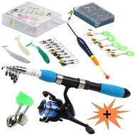 ❈✶Sougayilang Fishing Rod Full Kits with AK200 Spinning Reel and 100m Fishing Line and Lure Set Trav