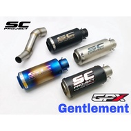 Exhaust GPX Gentlemen 200 2019 Ekzos Tabung SC Project Muffler Stainless Steel Accessories Motor Gen