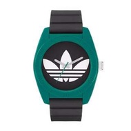 【吉米.tw】全新正品 愛迪達 adidas original 三葉草石英手錶 黑綠黑色綠色 42mm ADH3109