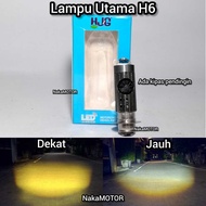 H6 Laser HJG Dusk LED Headlight biru + High Low Cooling Fan