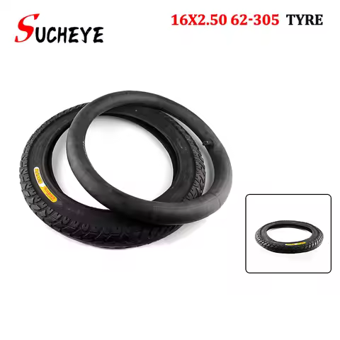 16 inch 16x2.50 (62-305) Tire Tube and Outer For Electric Bikes (e-bikes) Kids Small BMX Scooters 16