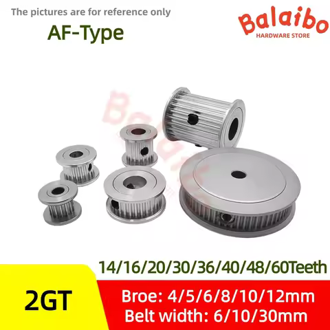 High quality 2GT AF type synchronous wheel Belt width 6/10/30mm 14T/16T/20/30/36/40/48/60Teeth Broe 