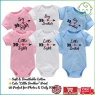 Customised Baby Romper Big Little Brother Sister Newborn 3 6 9 12 Months Boy Girl