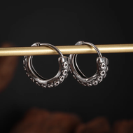 {HJKHL} Retro Fashion Green Zircon Earrings for Men and Women Hip Hop Earrings Jewelry Gifts