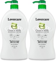 Lover's Care Goat's Milk Moisturizing Body Wash Shower Cream Royal Aloe Vera 40.7 Fl.Oz - Pack of 2…