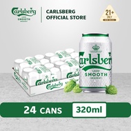 Carlsberg Smooth Draught Beer Can Pilsner Lager Beer 4.8% Alcohol (320ml x 24)