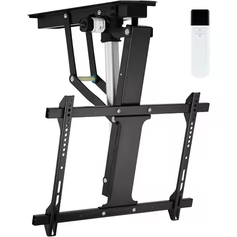 Electric Adjustable Ceiling TV Mount with Remote, Motorized Flip Down Pitched Roof TV Mount for 32 t