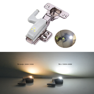 10ชิ้นไฟตู้แบบบานพับด้านในแบบสากลไฟ LED เซนเซอร์เปิด/ปิดหลอดไฟอัตโนมัติ0.3W ตู้เสื้อผ้าตู้ประตู3ไฟ LED กลางคืน