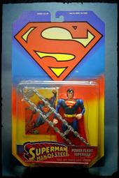 @最後一件@1995年 孩之寶 鋼鐵超人系列 動力飛行超人 5 吋可動人形 全新未拆品