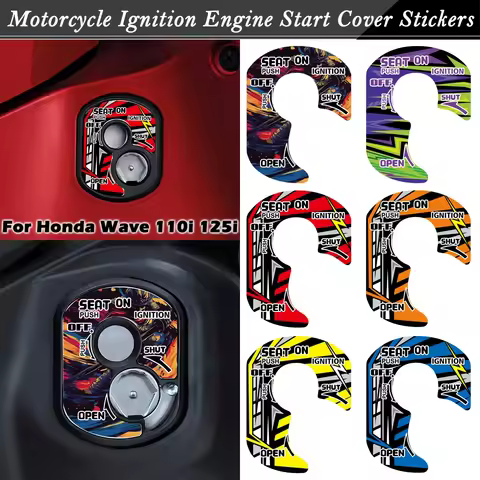 For Honda WAVE Wave 110i 125i Motorcycle Ignition Engine Start Cover Reflective Stickers Moto Key Ho