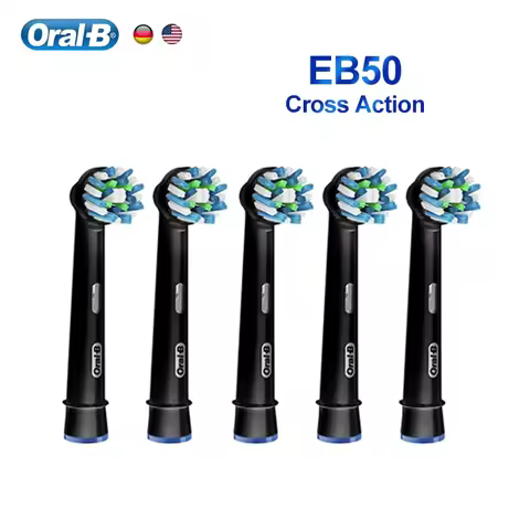 Oral B CrossAction Toothbrush Heads EB50 Replacement Refills for Electric Toothbrush 16 Degree Angle
