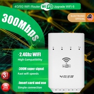 Malaysian🔥300Mbps Pocket Mini Wifi Router Support SIM Card 4G/5G LTE Car Wireless WiFi 6 Wifi Modem