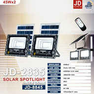 ซื้อ1แถม1 ไฟโซล่าเซลล์ JD แท้ 2000W 1000W 500W 300W 200W 120W 65W 45W 35W JD solar light led outdoor IP67 รับประกัน 3ปี