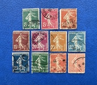 法國郵票 11枚常用郵票 1903-1930年
