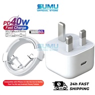 40W Dynamic Power Adapter USB C Fast Charger 3 Pin Plug with Type C to C Data Cable Super Fast Charg