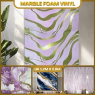 Jumbo Marble Foam Roll Wallpaper UK 1.2 x 2.8 M Wall Foam Marble Aesthetic Room Decoration