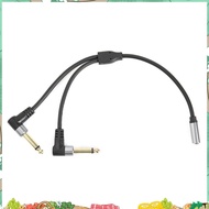 1/8 Inch Socket to 1/4 Inch Plug Y Splitter Adapter Cable 0.24M 3.5mm Female Stereo to Dual 6.35mm M