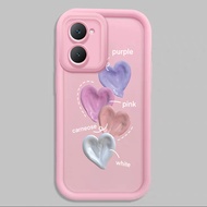 Casing hp for VIVO Y03 Y03T Y18 Y18e Y18i Y18t Y28s 5G Y37 5G Case Motif Heart Cat 3D Case Silicone 