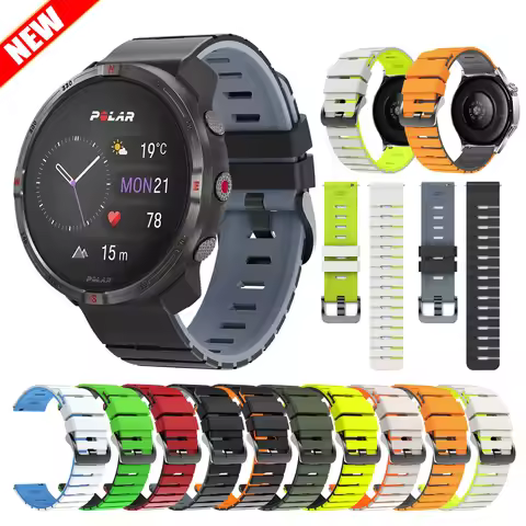 22mm Silicone Band For POLAR Grit X2 Pro Titan / Grit X Pro Watch Strap For POLAR POLAR Vantage V3 M