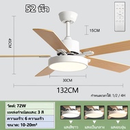 GOGEOUS พัดลมเพดาน พัดลมเพดานมีไฟ โคมไฟพัดลมเพดาน พัดลมโคมพัดลมเพดานโคมไฟ พัดลมมีไฟ 72นิ้ว พัดลมเพดา