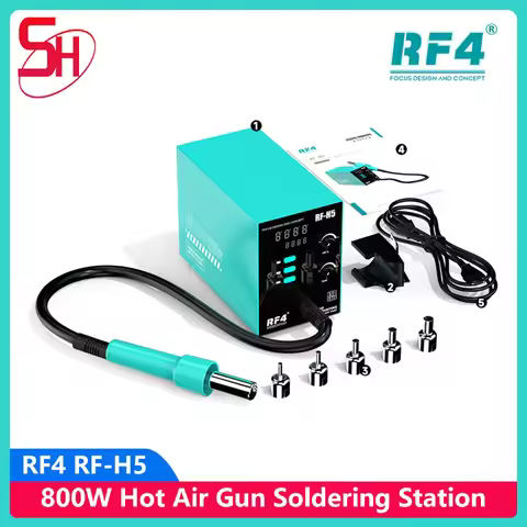 RF4 RF-H5 800W Fast Hot Air Gun Soldering Station Digital Display BGA Rework Station for PCB Chip Re