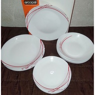 Arcopal Domitille Rouge 18pc Dinner Set